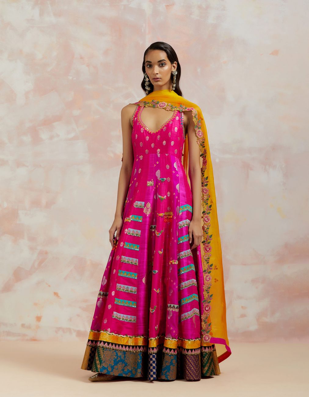 Fuchsia Anarkali Set