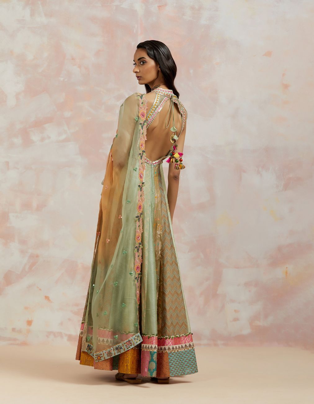 Light Green Anarkali Set